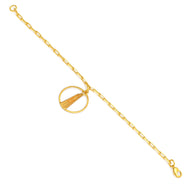 Shard Medium Bracelet – Gold – Sleek silver or gold design inspired by The Shard – London’s tallest skyscraper, contemporary jewellery on white background