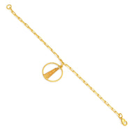 Shard Medium Bracelet – Gold – Sleek silver or gold design inspired by The Shard – London’s tallest skyscraper, contemporary jewellery on white background